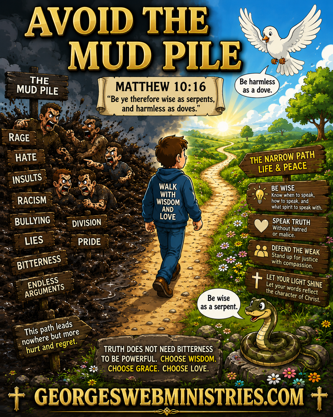 Poem-avoiding the mud-pile